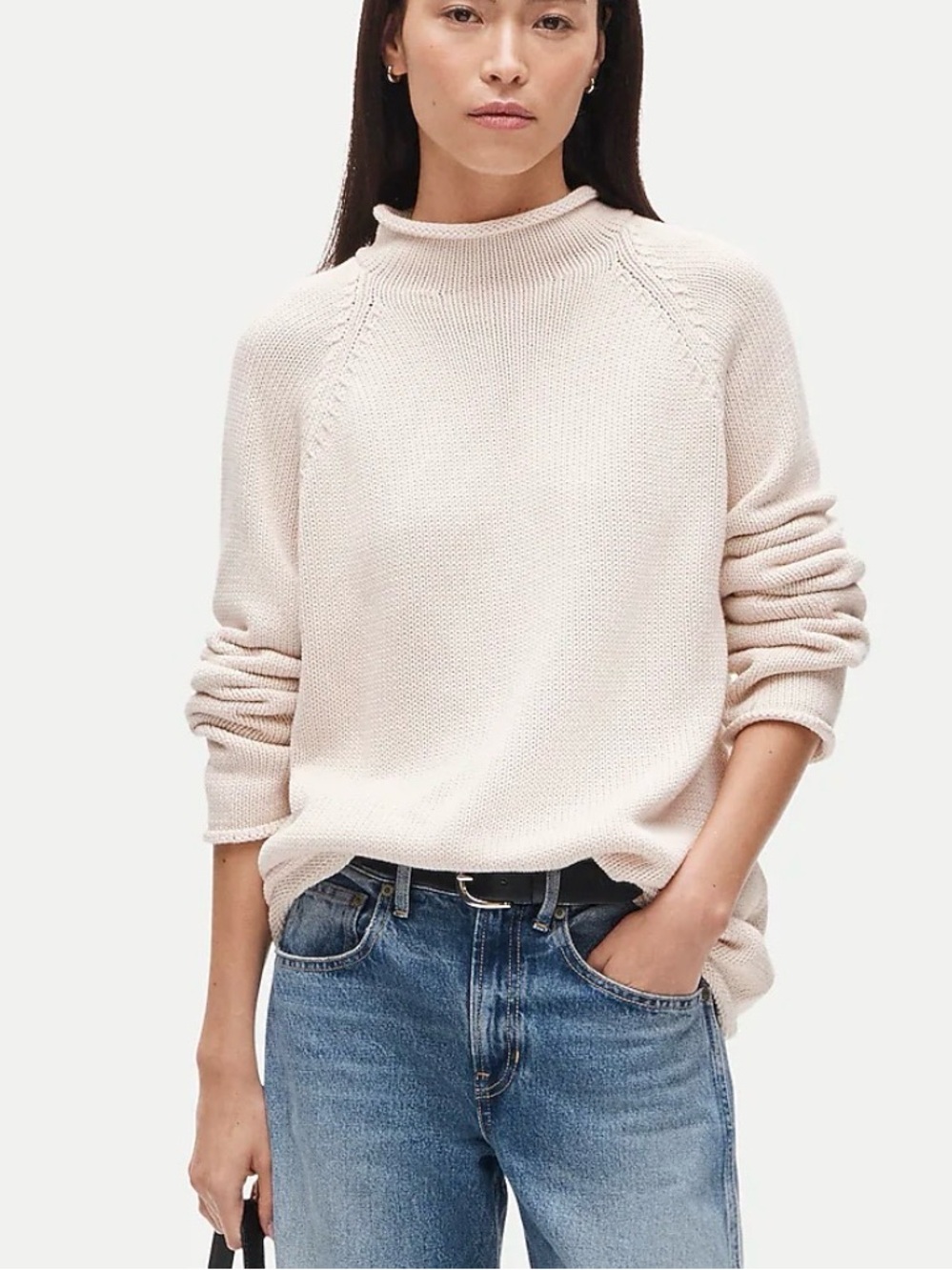 J Crew 1988 Rollneck Cotton Sweater Size M